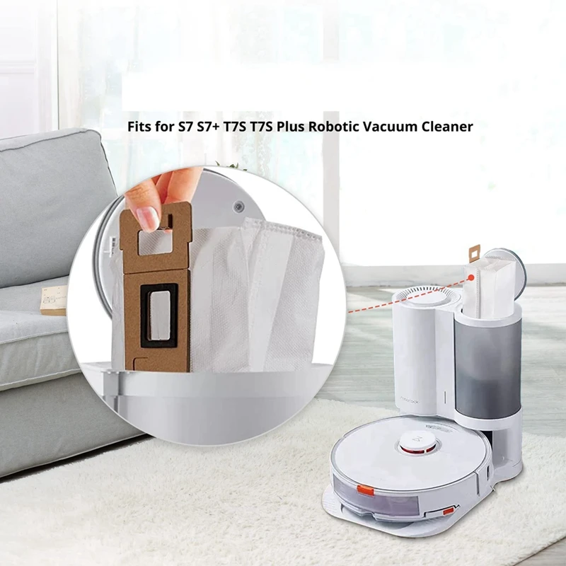 Replacement Parts Dust Bag Compatible For Roborock S7 T7S T7S Plus Robotic Vacuum Cleaner Accessories (US Version)