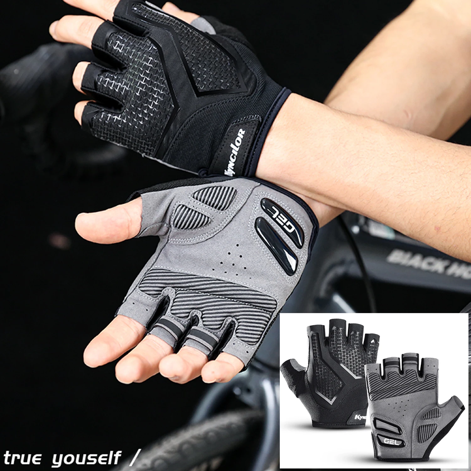 

Half-Finger Men'S And Women'S Cycling Gloves Liquid Silicone Shock-Absorbing Breathable Sports Bike Fitness Gloves Hiking Gloves