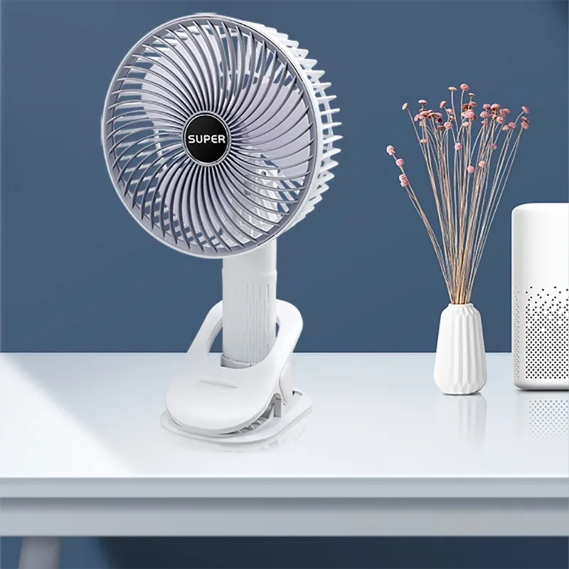 New Bedroom Fan Hanging/Clip/Desktop/Handheld Four Use Modes, Usb Charging Silent, Three-speed Wind Adjustment Cool Portable Fan