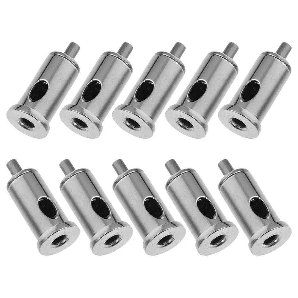 

10pcs Wire Clip Durable Carbon Steel Cable Tension Fastener Silver Lighting Wire Rope Buckle Fixture Mountaineering