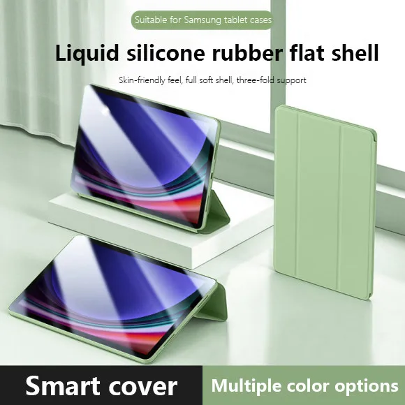 

Leather Case For Samsung Galaxy Tab A11 8.7 inch 2025 A11Plus S11 S10 Lite S9 FE S8 S6 A7 Lite A9 Trifold Stand Protective Cover