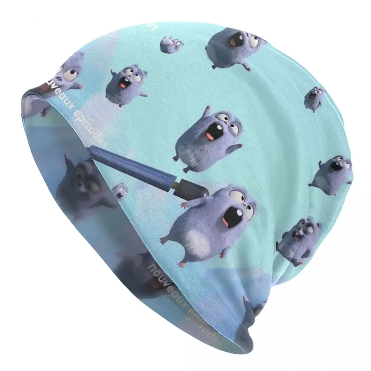 Grizzy Beer Cartoon Comedy Animation Skullies Beanies Hat Autumn Winter Unisex Ski Caps Warm Dual-use Bonnet Hats