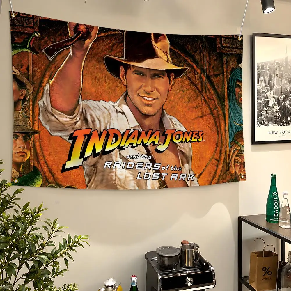 Movie Indiana Jones Indy Holy Grail Flags Wall Hanging Flag Banners For Birthday Parties Outdoor Bedroom Dorm Room Decor