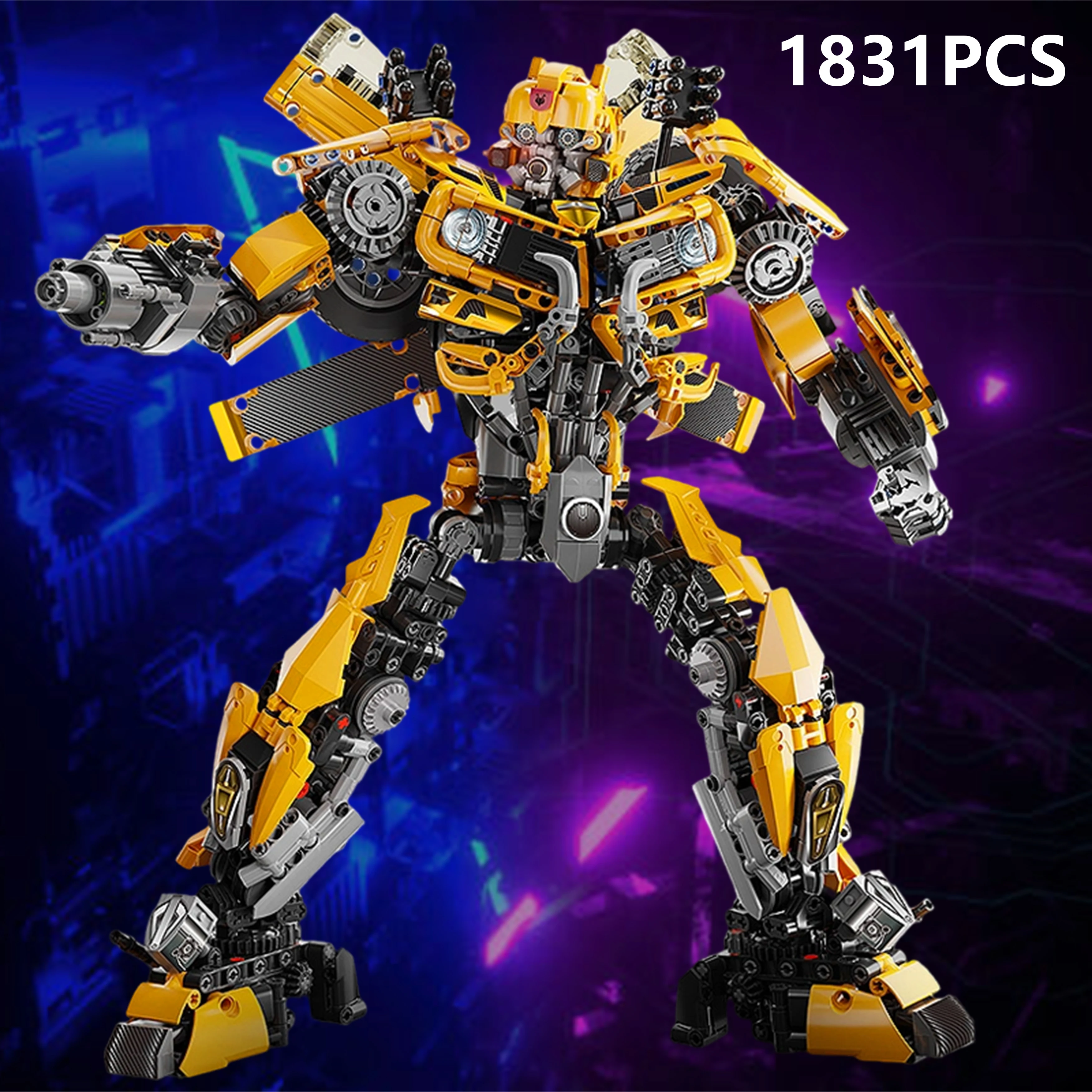 1831PCS Bumblebee B-127 Actionfigur-Baustein-Set, DIY Mecha-Modellbausatz, inspiriert von Movie Hero, kreatives Sammlergeschenk