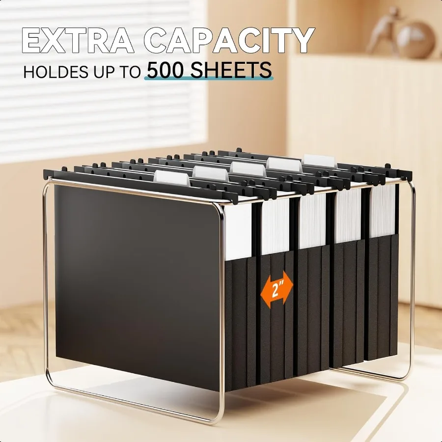 مجلد ملفات معلق من البلاستيك قابل للتوسيع بحجم حرف ترقية 2 جيب أكورديان ممتد 12 عبوة من المجلدات المعلقة ذات سعة إضافية