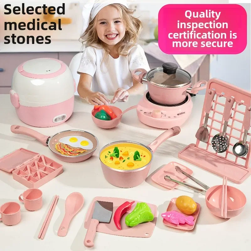 

Mini Cooking Set Pretend Play Realistic Kitchen Toys Set for Girls Barbie Food Kids Toys for Girls Birthdaygift Jouet Enfant