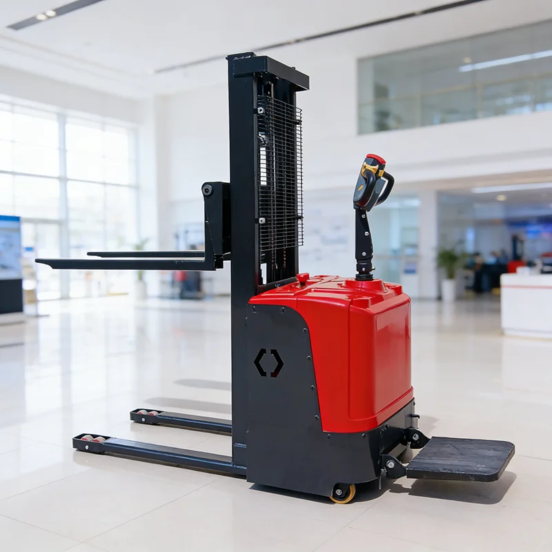 Semi Electric Stacker with Electric Lifting and Manual Walking 1500kg for Budget Conscious Buyers