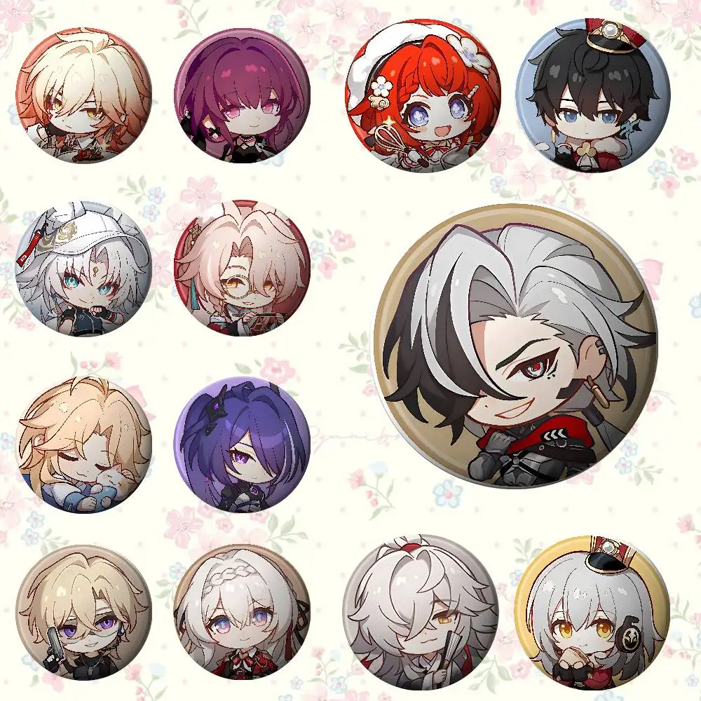 

Anime H-Honkai Star Rail Badges Badges Cartoon Round Brooches On Backpack Jacket Acrylic Button Pins Collection Gifts