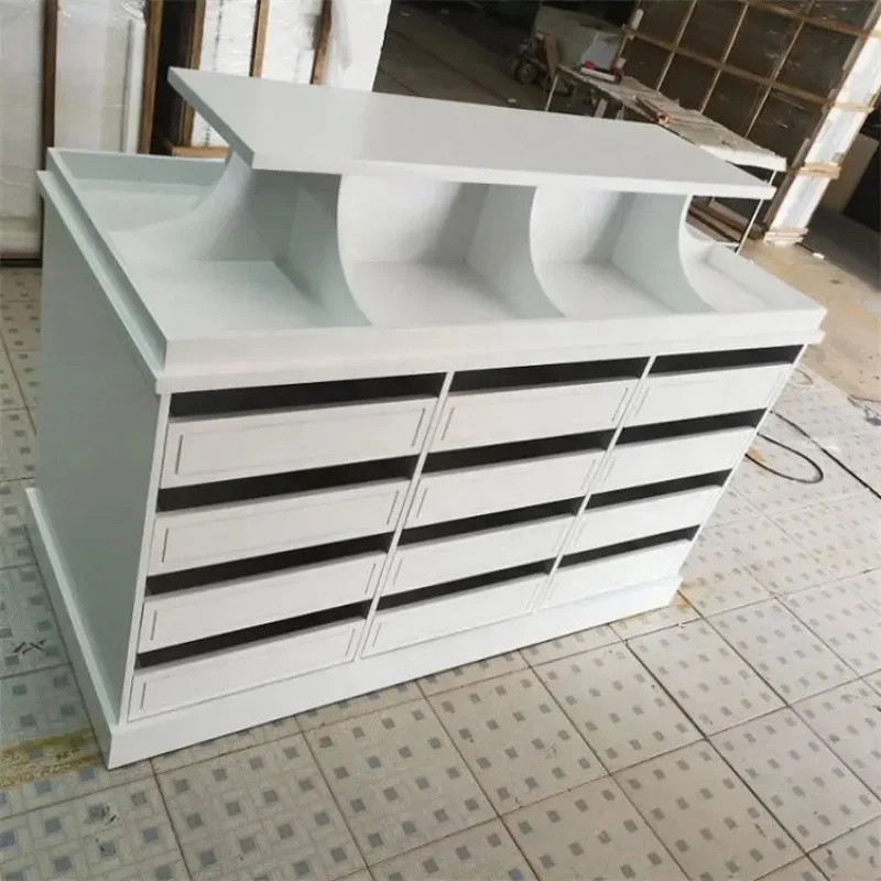 custom.Stylish Multi-layer Woman Underwear Island Display Cabinet Clothing Display Stand Custom and Make Clothing Fur