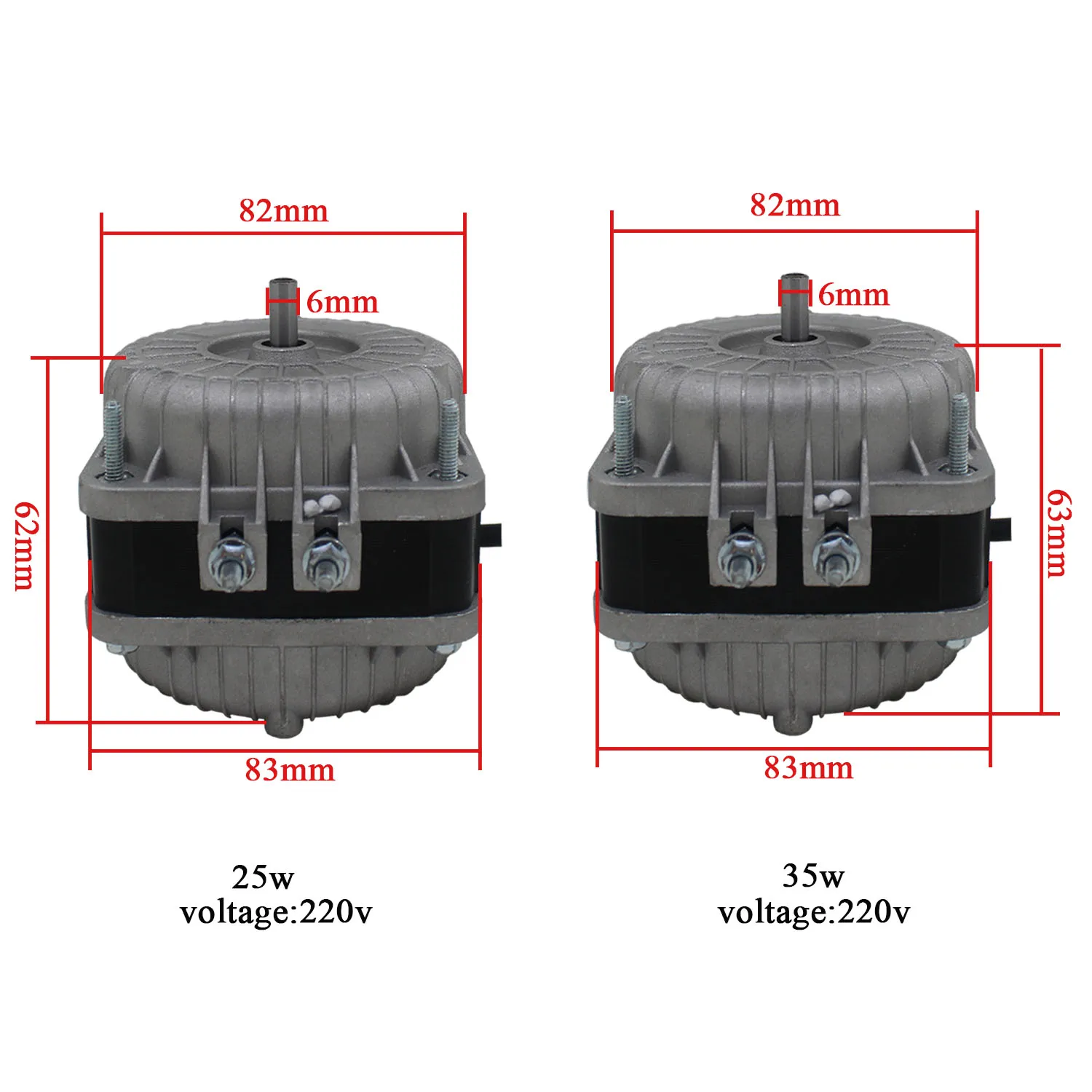 Imagem -04 - Motor para Geladeira Zer Ventiladores Condensador Ventilador Peça de Reposição 220v 25 35 40 60w