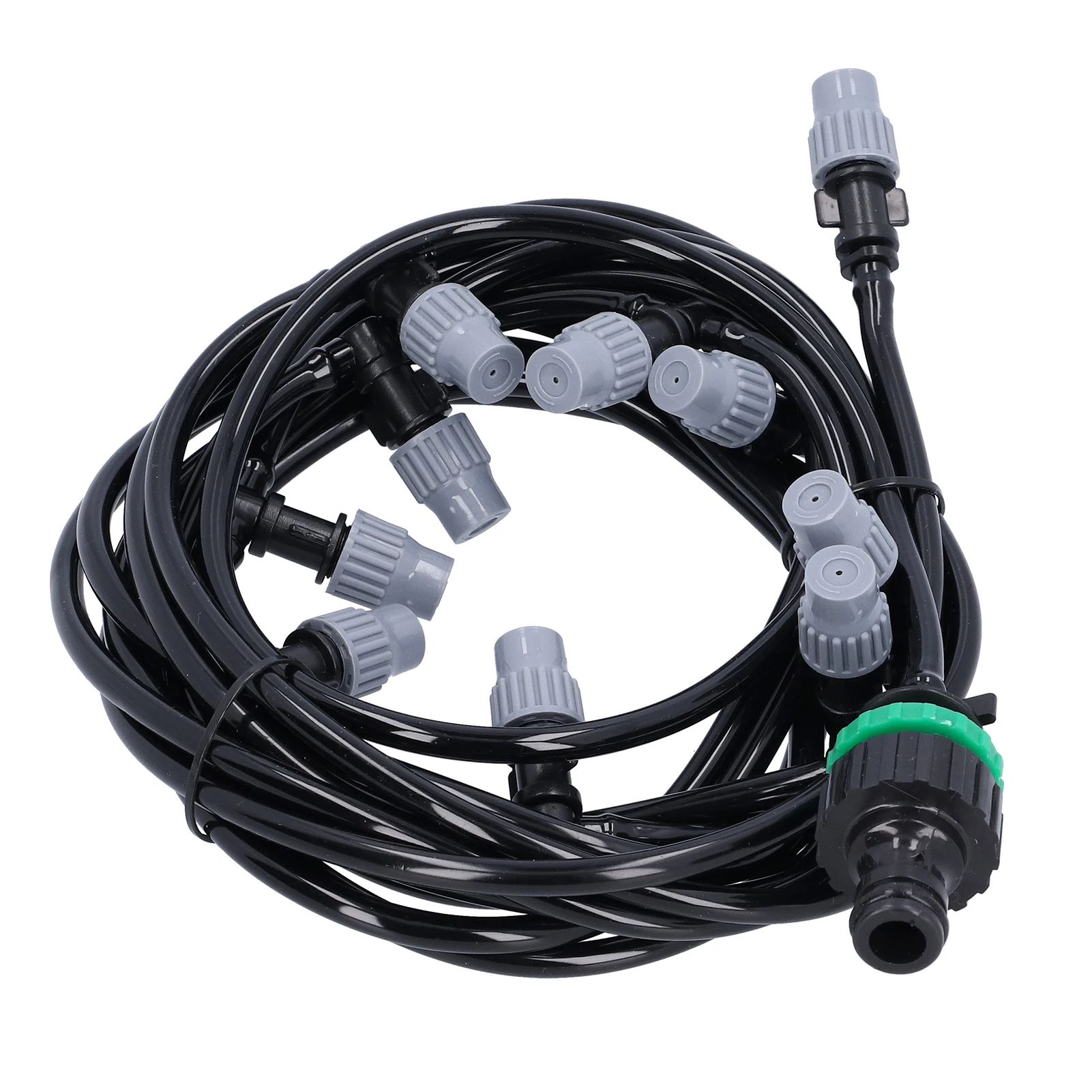 10m 4/7 Irrigation Pipe with 10 Misting Sprayer Nozzles PVC ABS Flexible Irrigation Hose for Gardens Greenhouses Agriculture
