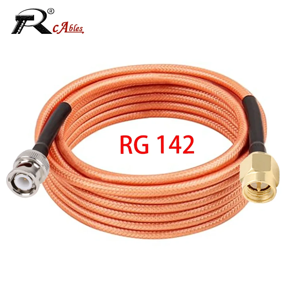 

RF Coaxial RG142 Cable Double Shielded BNC M To SMA Male Female Crimp Connector Wire Terminal RG142 Pigtail Jumper 10cm 20cm 1m