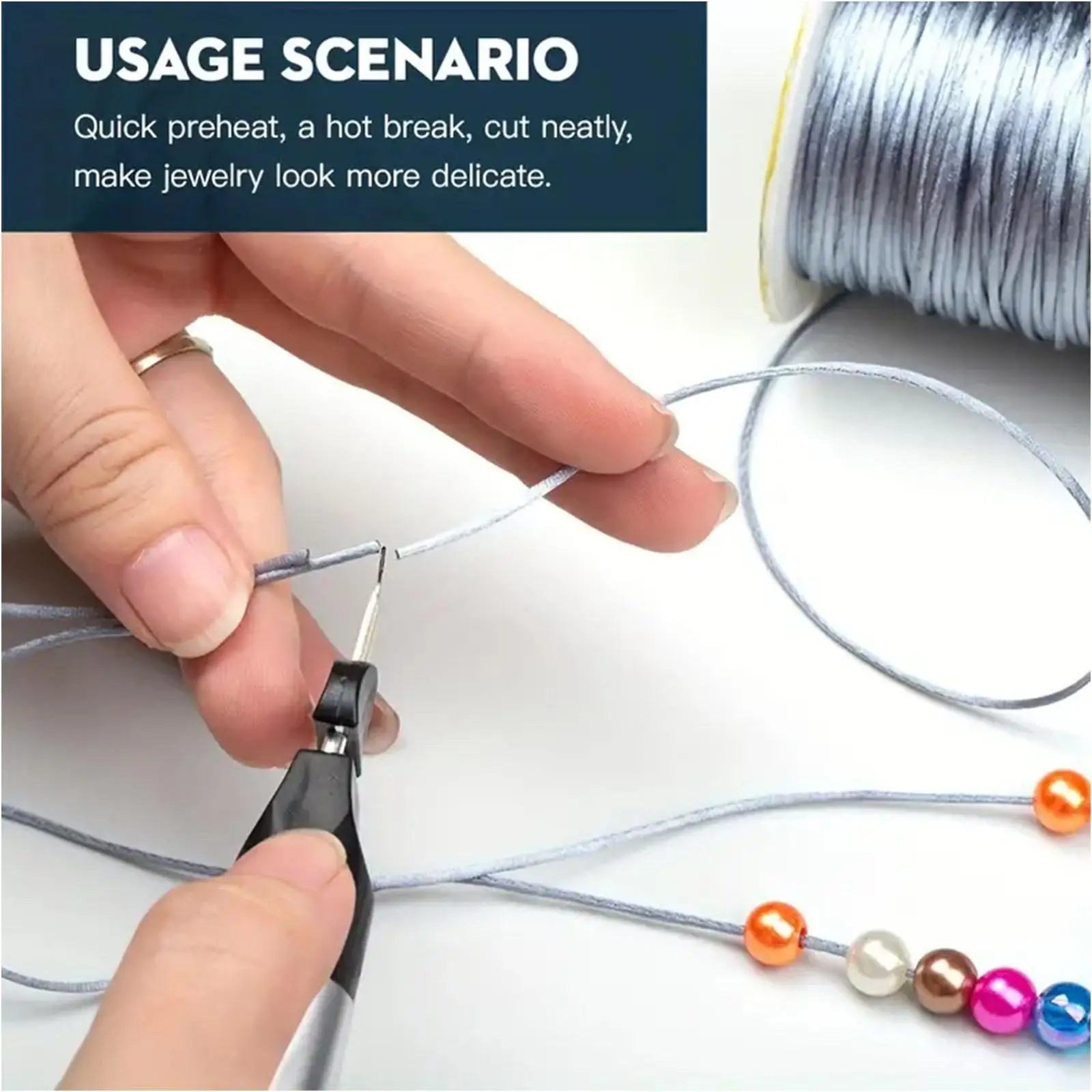 Thread Burner Tool Cord Burner Hand Tools Portable for Finishing Bead Weaving Sewing Jewelry Making Leather Work Hobby Art Craft