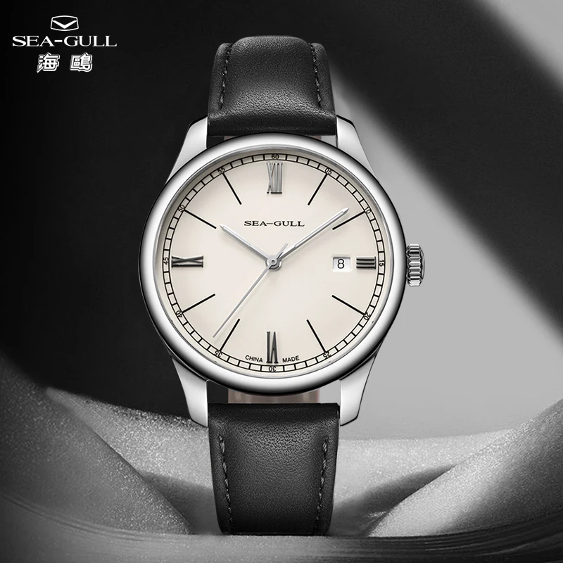 Seagull Men's Mechanical Watches Business Automatic Wristwatch 316L Stainless Steel Luminous Designer Clock Reojes Hombre 6073