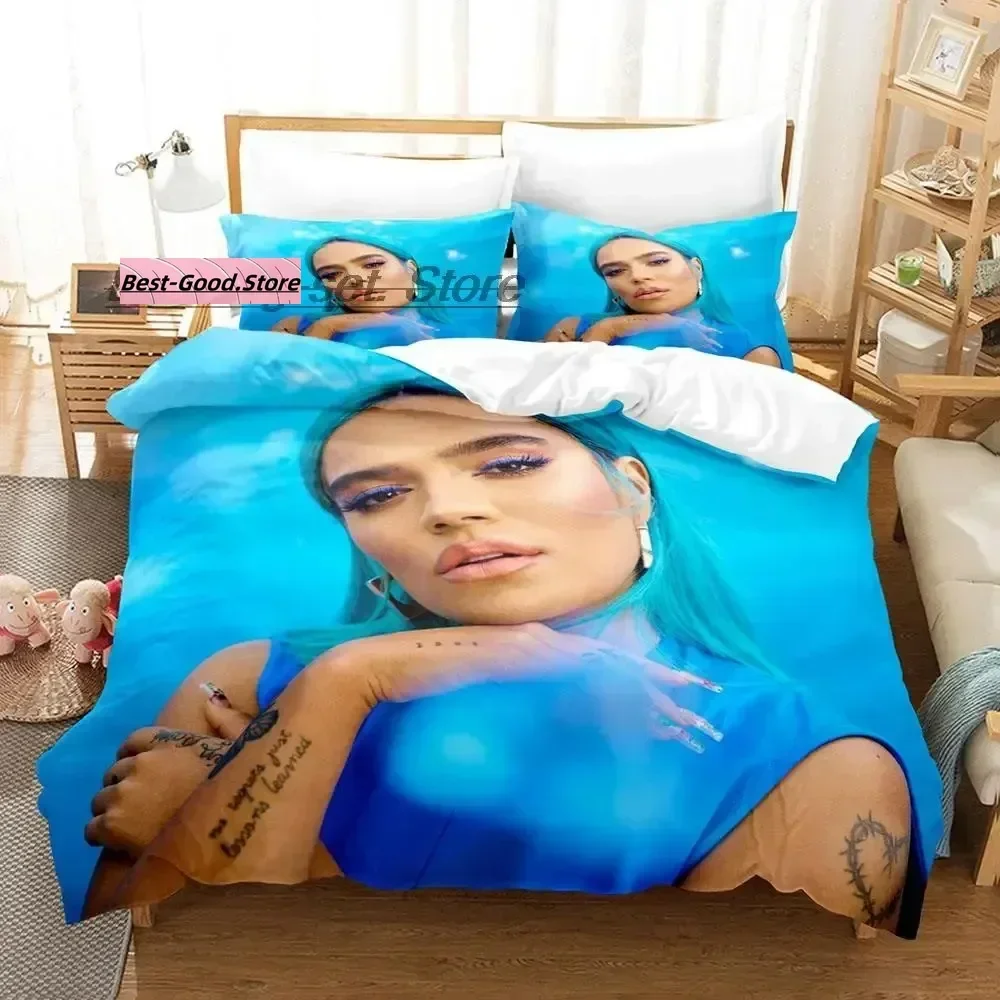 

Kawaii Karol G Bedding Set Single Twin Full Queen King Size Bed Set Aldult Kid Bedroom Duvetcover Sets Sexy Girls bed sheet set