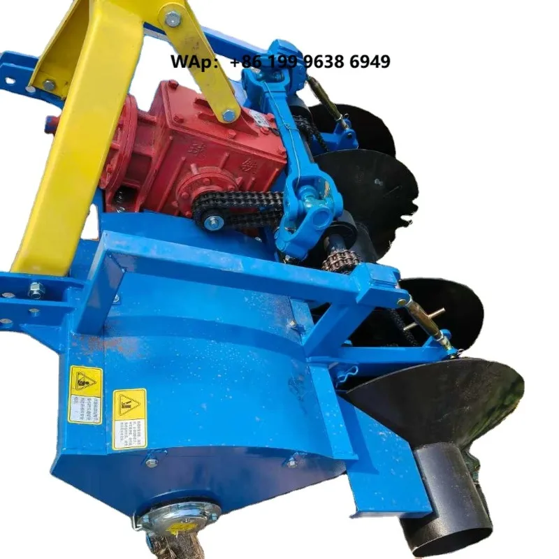 Farm Tractor Mounted Rotary Tillage Ridger Machine One Pass Rotary Tiller Ridge Maker for Vegetable Fruit Seedling Bed