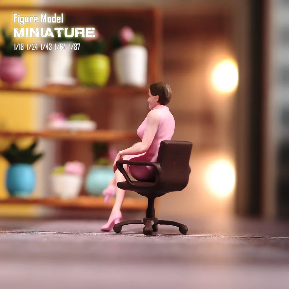 Figurine de struction eur Sexy en Position Assise, Modèle Stéréoscopique, Scène Non Peinte, Décoration de Voiture, MiniIndicateur 1/18, 1/24, 1/64, 1/43, 1/87