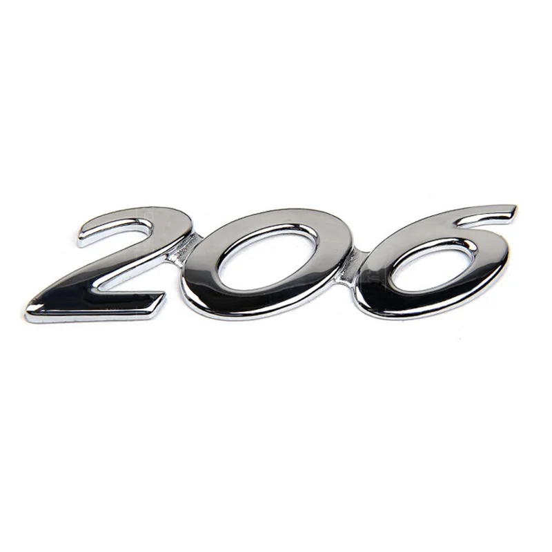 For Peugeot 206/207/307/308/408/508/2008/3008 accessories digital emblem Car tail FREE SHIPPING