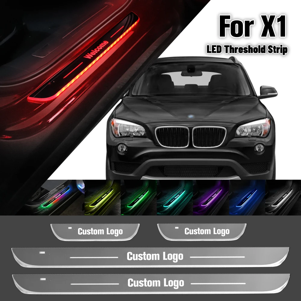 

For BMW X1 E84 F48 IX1 U11 2009-2024 Car Door Sill Light Customized Logo LED 2020 2023 Welcome Threshold Pedal Lamp Accessories