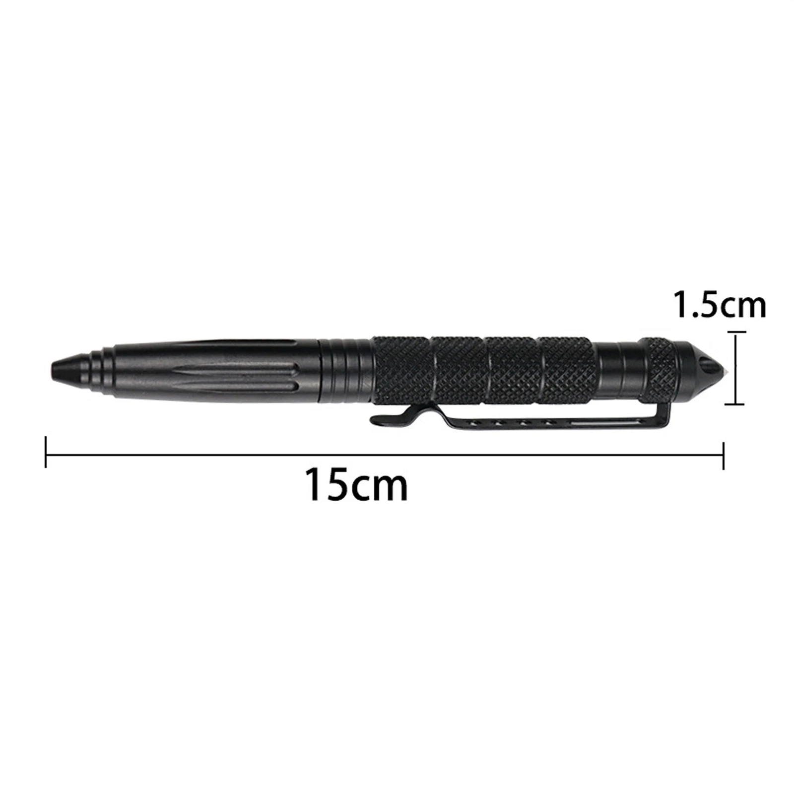 Bolígrafo táctico multifuncional de acero de alta calidad, bolígrafo antideslizante portátil de autodefensa, rompevidrio de aluminio, herramienta de