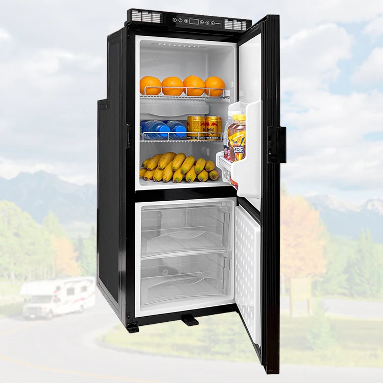 Single Door 12V 24V RV Refrigerator Low Noise Energy Saving DC Compressor For Caravan Motorhome RV Parts