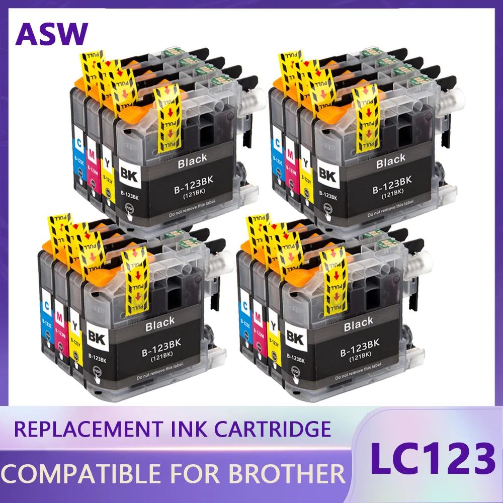 

Compatible LC121 LC 123 LC123 Ink Cartridge For Brother DCP-J552DW DCP-J752DW MFC-J470DW MFC-J650DW Inkjet Printer