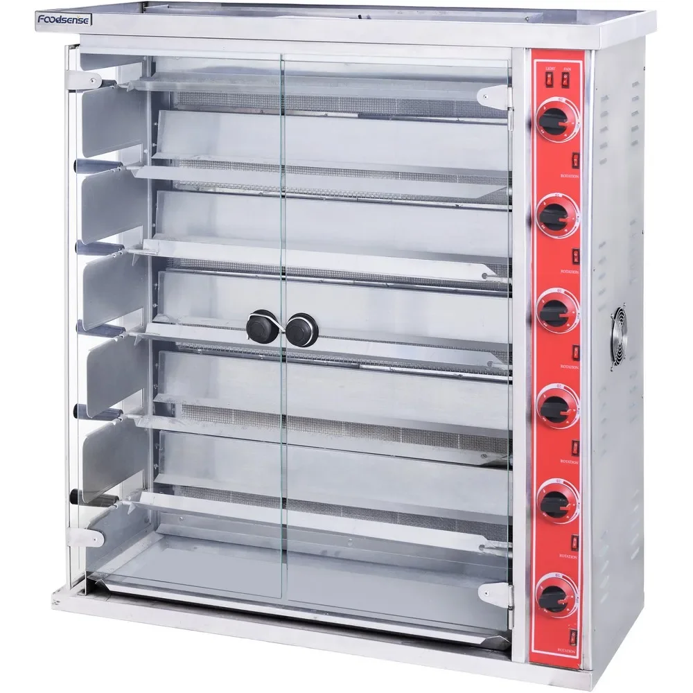 3-Rod/6-Rod/9-Rod Electric/gas Chicken Rotisserie Oven commercial stainless steel rotary chicken grill rotisserie machine