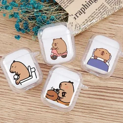 Lovely CapyBara Clear Protect Case for Apple NEW AirPods 3rd 4th Pro 1 2 3 4 Cute Capy Bara 1st 2nd Cover Kawaii Aesthetic