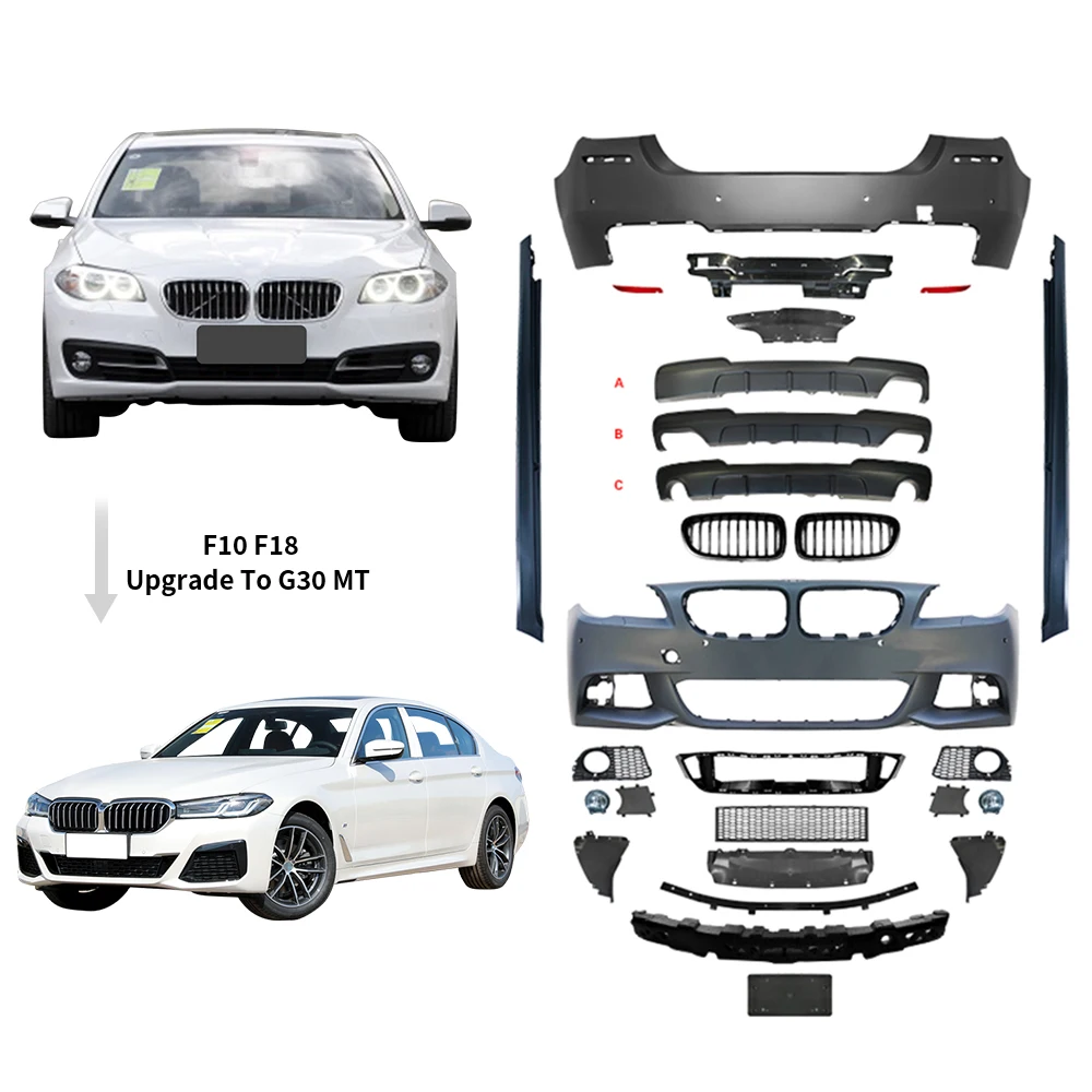 Car Full Set Facelift Rear Front Bumper MT M Tech Bodykit Body Kit for  5 Series F10 F18 Upgrade to G30 G38 LCI M-Tech MT