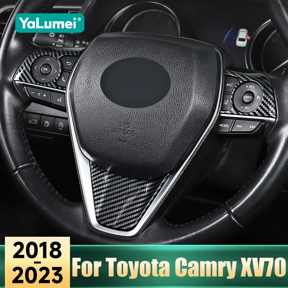 Zubehör für Toyota Camry XV70 70 2018 2019 2020 2021 2022 2023 ABS Auto Lenkrad Taste Panel Trim Abdeckung Dekor Aufkleber
