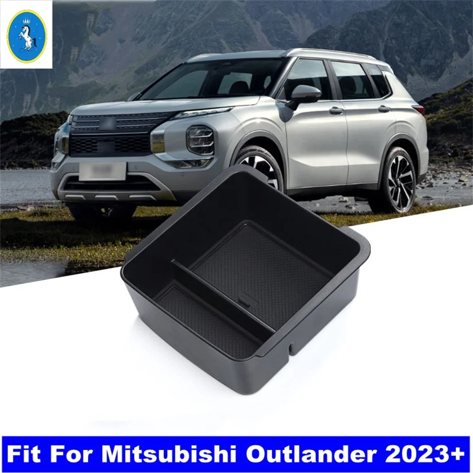 

For Mitsubishi Outlander 2023 2024 Armrest Box Central Secondary Storage Glove Phone Holder Container Tray Organizer Cover Trim