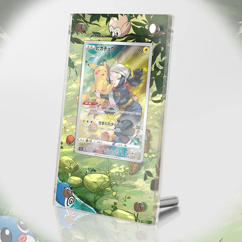 

PTCG Pokemon Display Stand Pikachu Akari Classic Game Collection Card DIY Acrylic Extended Drawing Card Brick Gift Toy No Card