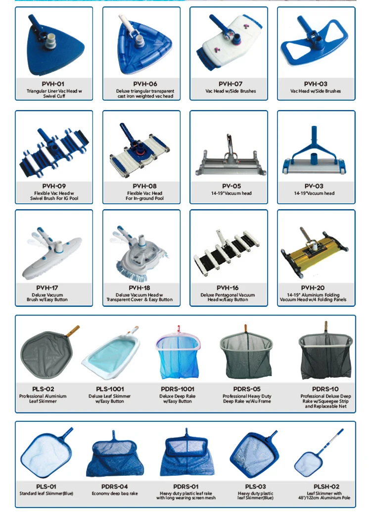 Good Quality Durable Swimming Pool Cleaning Tools and Accessories Full Set Manual Pool Cleaner for Private Pool