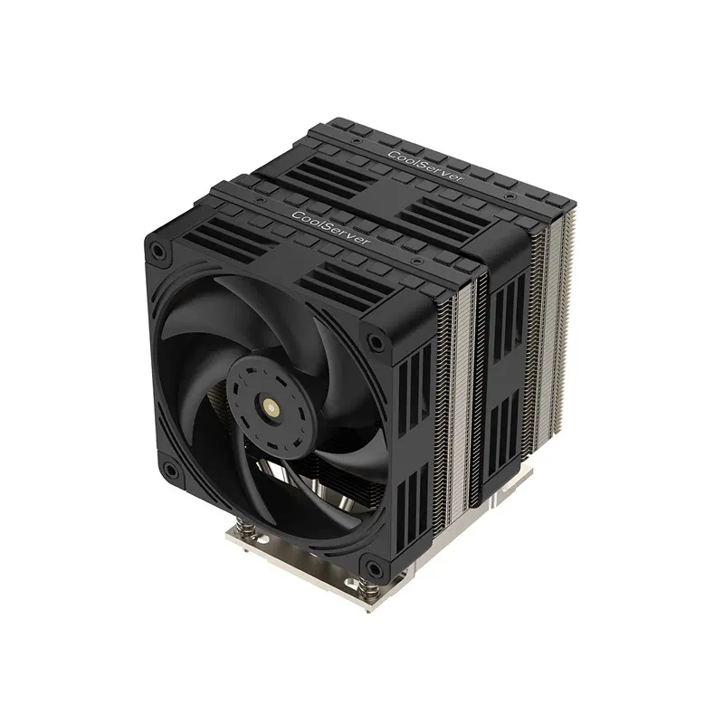 COOLSERVER M87 T42 M99 Server CPU Cooler 6 Heat Pipes Dual Ball Bearing PWM Fan Compatible AMD SP6 sTR5 EPYC Tower Heatsink