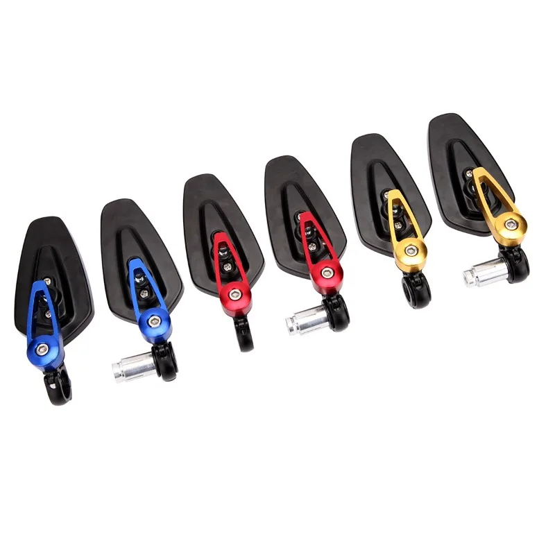 Universal Motorcycle 22mm Bar End Side Rearview Mirror 2Pcs Aluminum 7/8