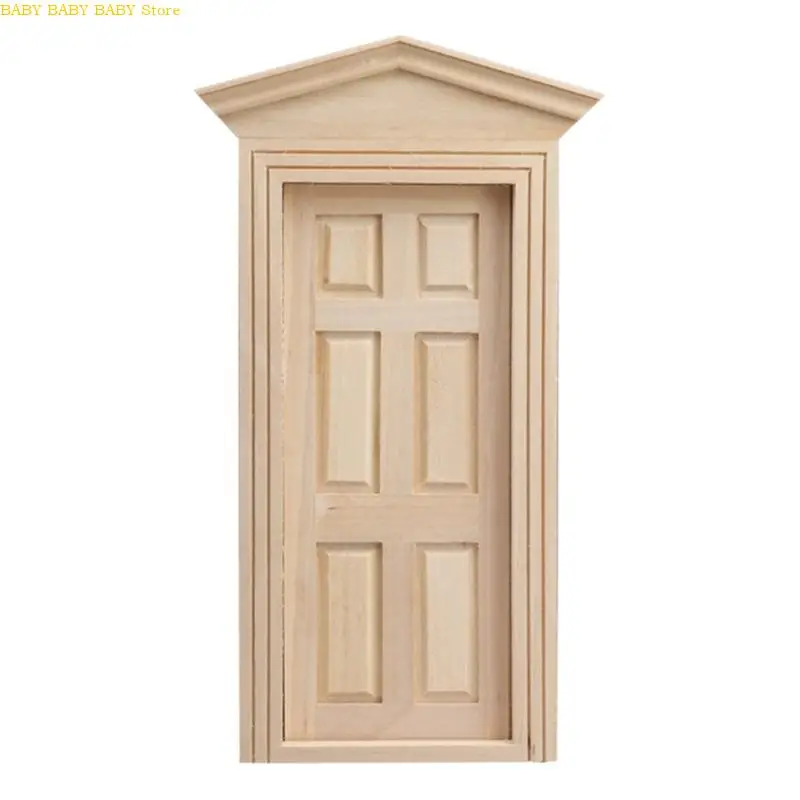 

Q81A Миниатюрная ретро дверь сарая с аксессуарами для сцены дисплея кукольных домиков DIY