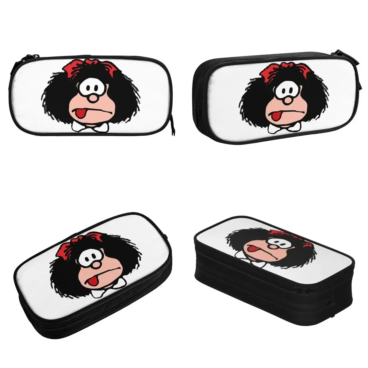 Забавный карандаш для комиксов Mafalda, двойной слой, большая емкость, детские школьные принадлежности, мультяшный пенал, удивительный подарок