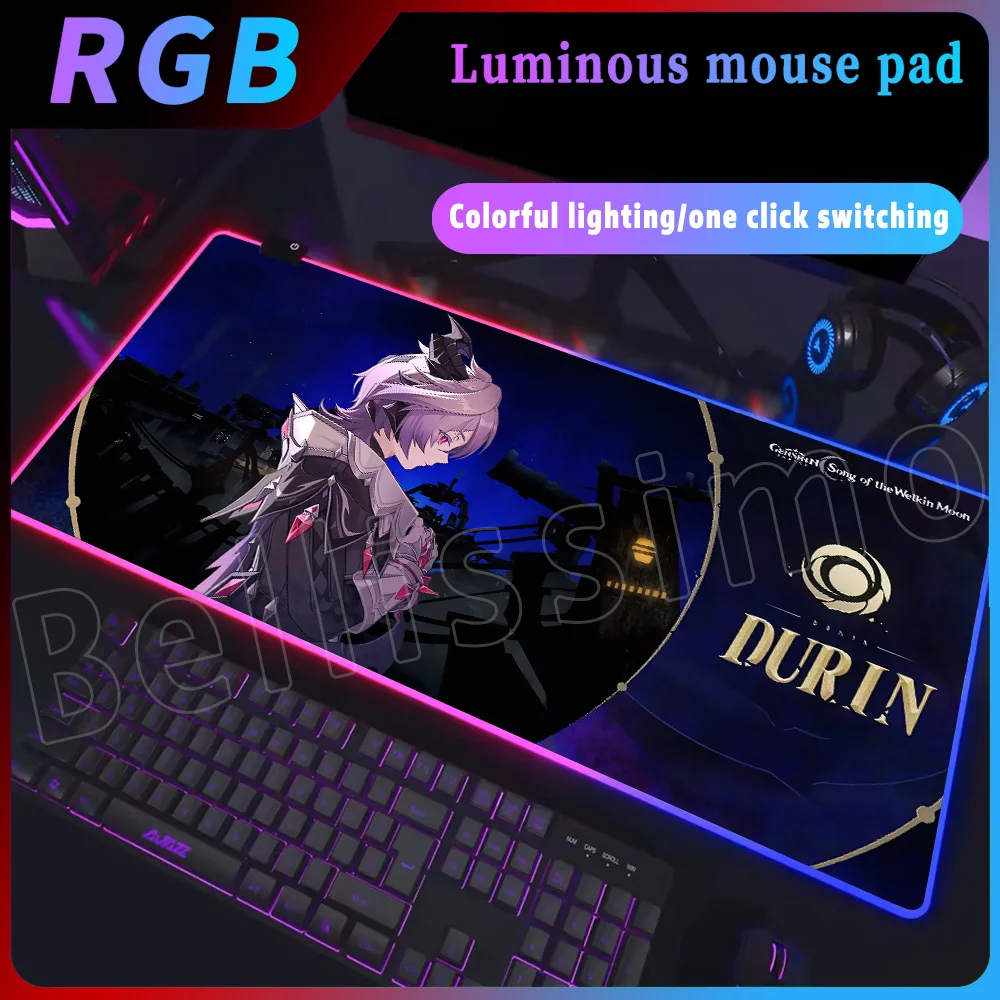 HD Printing Genshin Impact Nod-Krai Durin Flins Lauma Columbia Mousepad Computer Gaming Lock Edge Laptop RGB Desk Mats Mouse Pad