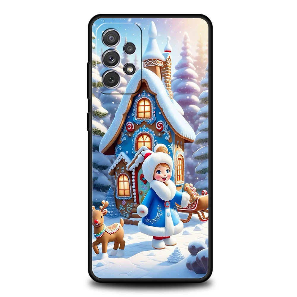 New Year Christmas Phone Case for Samsung Galaxy A55 A35 A15 A14 A25 A54 A51 A71 A72 A73 A32 A52 A52S A41 5G Silicone Shell Bags – Detail 5