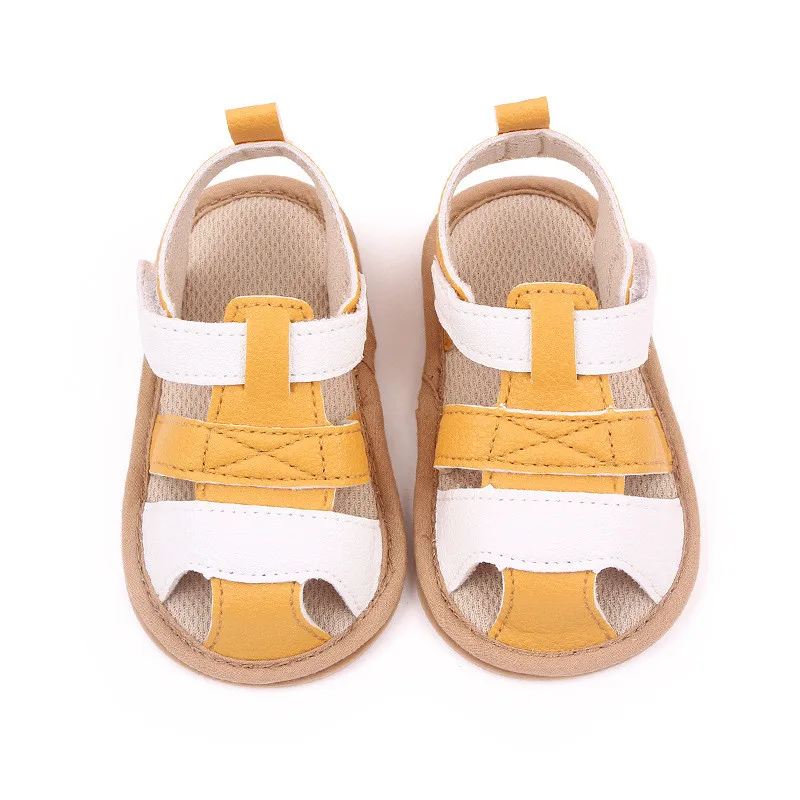 Fashion Summer Baby Shoes Boys Sandals Newborn Leather First Walkers Soft Rubber Sole Non-Slip Infant Breathable Casual Shoes