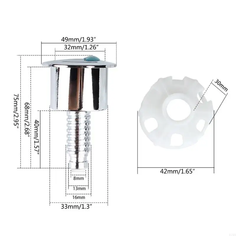 R1WB TANCAS AGUA TIEMBRA DUAL FLUSH Botón Push Button Agua ahorro agua Accesorio