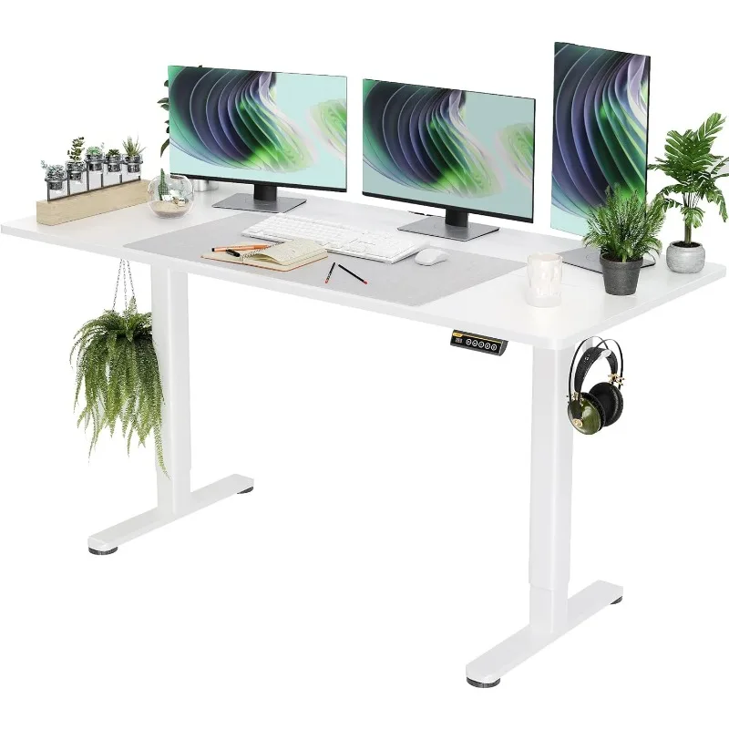 Electric Standing Desk, Adjustable Height Stand up Desk,  Inches Sit Stand Home Office Desk with Splice Board