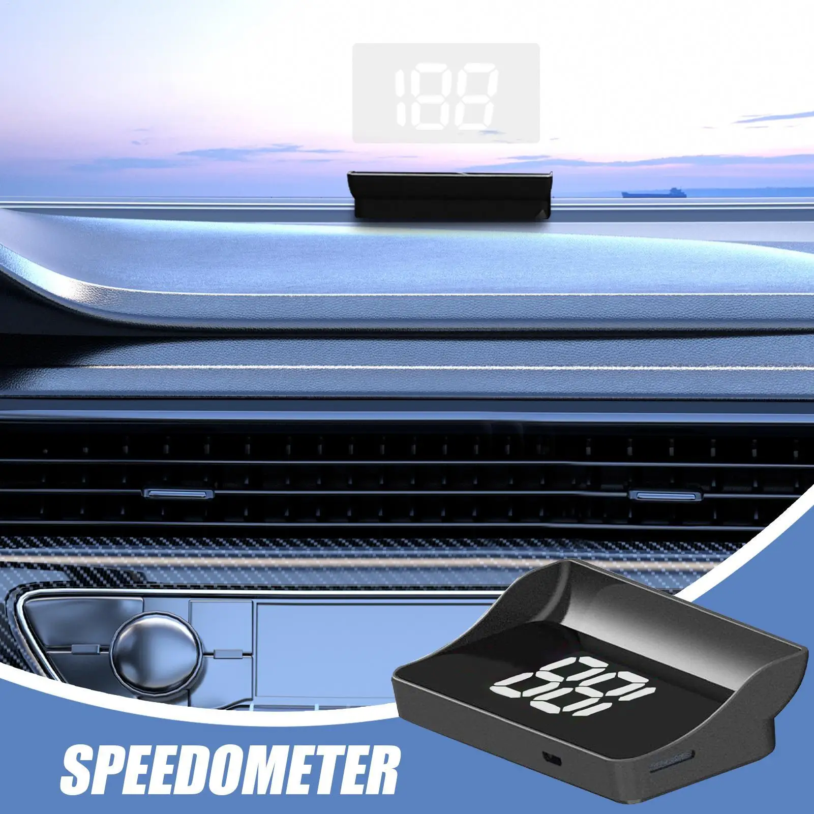 

Car Speedometer Display HUD Windshield Projector Digital Auto Speed Monitor For Sedans SUVs Trucks Buses RVs Scooters Bicycles