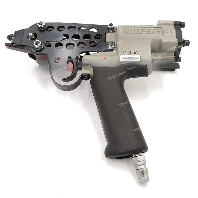 WOODPECKER  C-760A 16 Guage Pneumatic Hog Ring Gun, 3.0mm Closure Diameter Woodpecker Staple Gun