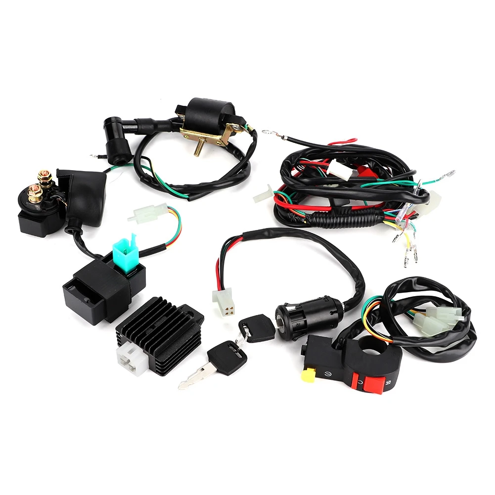 Complete Kick Start Engine Wiring Harness Kit for 110cc Dirt Bike Modified Parts  Motorcycle Modification Accessory image 2