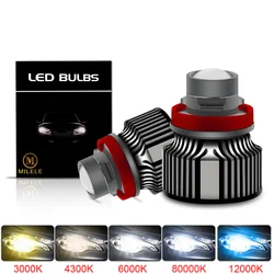 2Pcs Laser Lens H11 H7 H8 H9 9005 HB3 9006 HB4 Led Headlight Bulb Headlamp 25000K 3000K 6000K Turbo Fog Light For Car 12V 24V