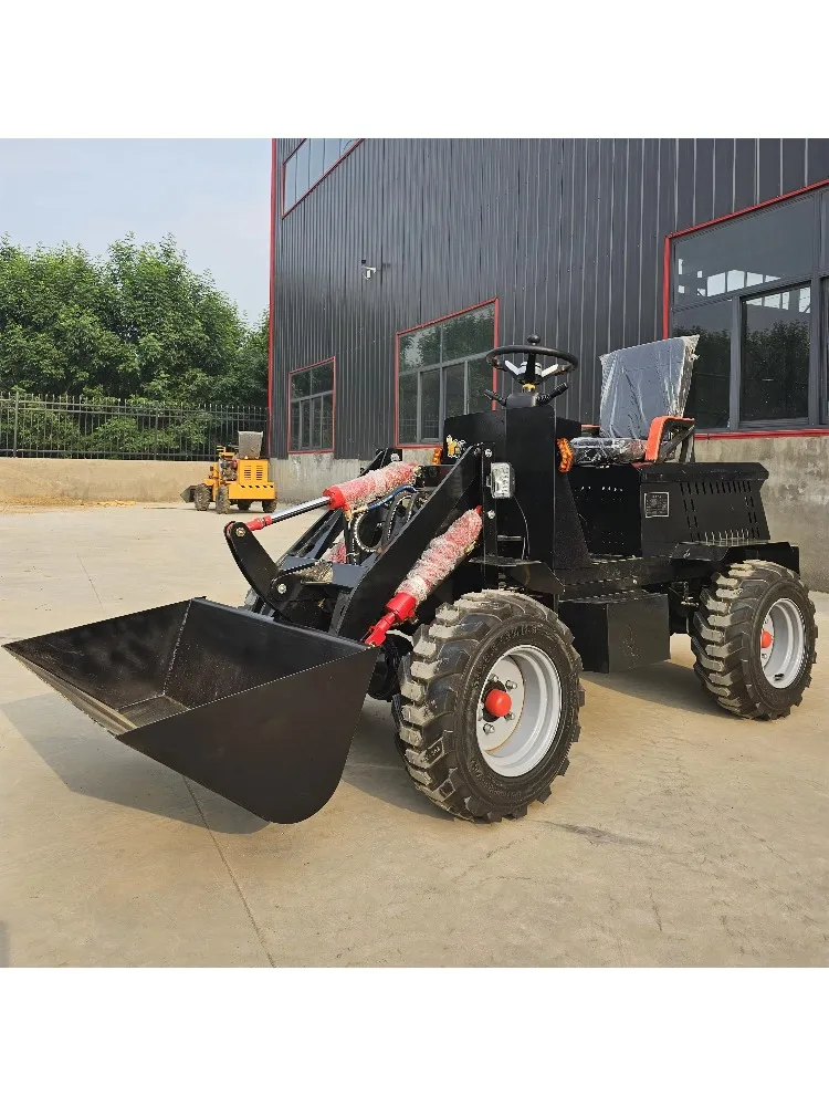 

Small Electric Loader 500kg 600kg Four-wheel Drive Loader Construction Site Bulldozer FOB price