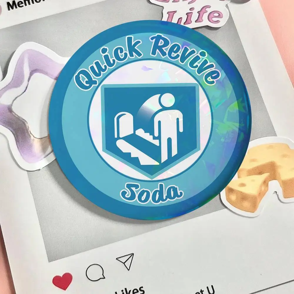 Quick Revive Round Badges Can Be Used To Decorate Clothes And Backpack Pins
