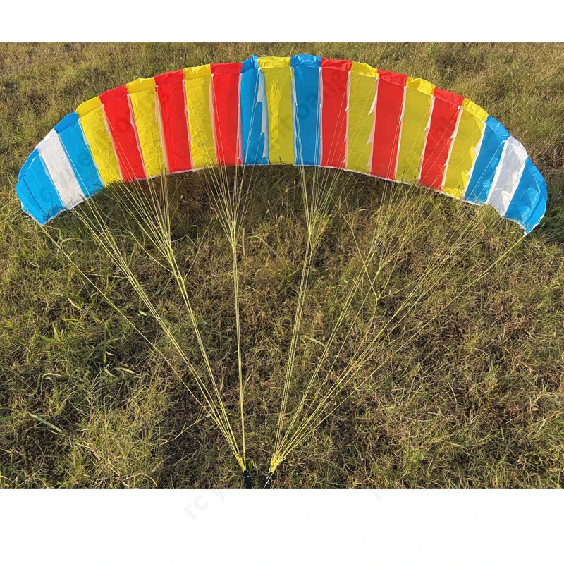 1 pz 2.1 metri di apertura alare baldacchino multicolore paracadute panno sport all'aria aperta accessori fai da te per modello parapendio telecomandato