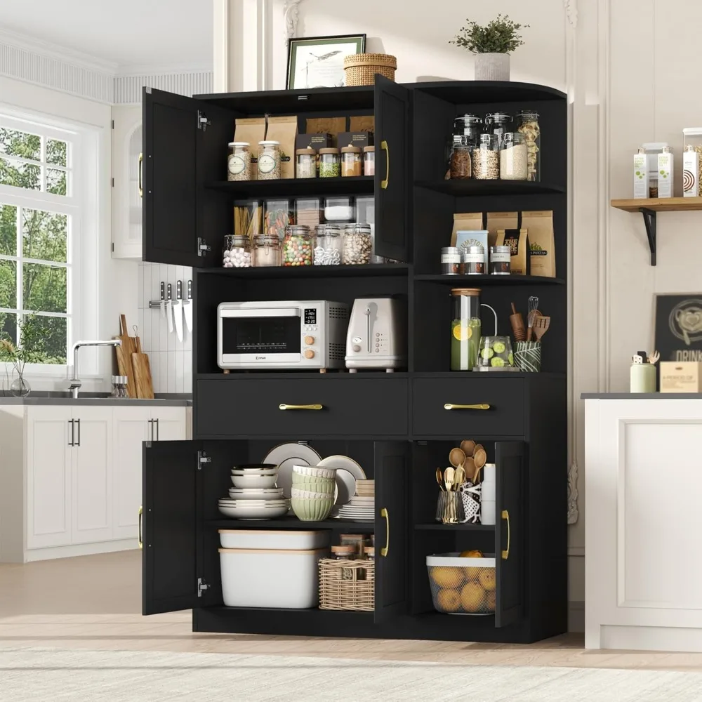 خزانة مطبخ حديثة من 3 طبقات مع 5 أبواب ودرجين ومساحة تخزين كبيرة #3